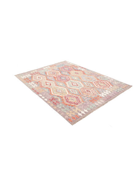 Tappeto Kilim Afghanistan 150x198 Grigio Multic