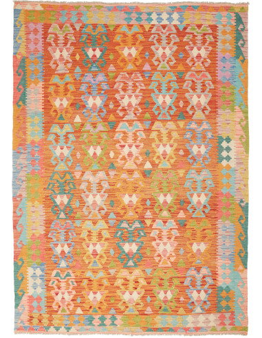 Rug Kilim Afghanistan 176x250 Orange Terracotta