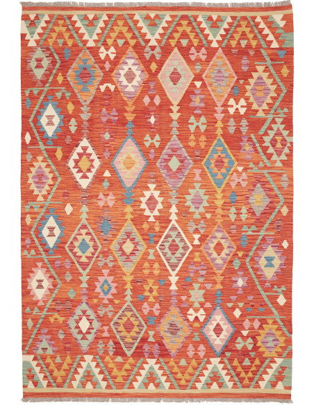 Rug Kilim Afghanistan 167x246 Red-orange Blue