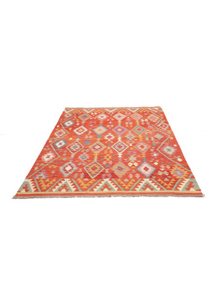 Rug Kilim Afghanistan 167x246 Red-orange Blue
