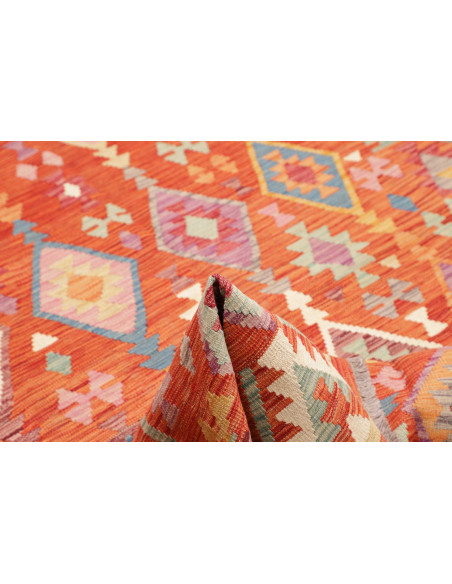 Rug Kilim Afghanistan 167x246 Red-orange Blue