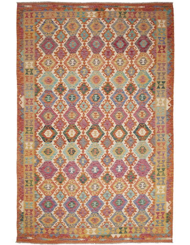 Kilim 198x302 Cm Kilim, Afghanistan, Lana Cardata A Mano