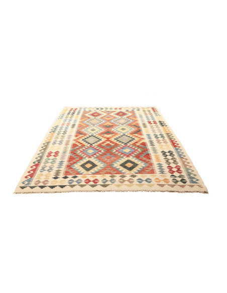 Tappeto Kilim Afghanistan 183x238 Crema Terraco