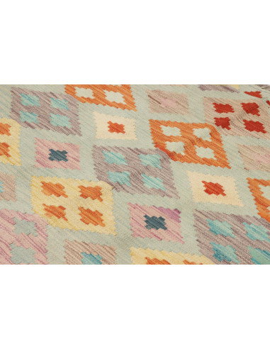 Tappeto Kilim Afghanistan 122x176 Verde Acqua A