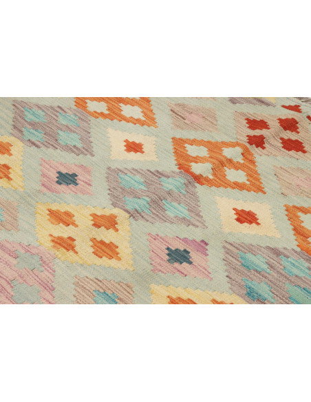 Rug Kilim Afghanistan 122x176 Aqua Green Orange
