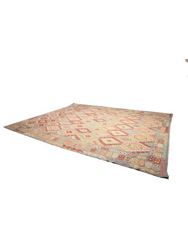 Rug Kilim Afghanistan 368x442 Grey-blue Turquoi