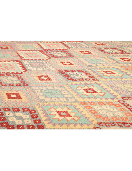 Tappeto Kilim Afghanistan 368x442 Grigio-azzurr