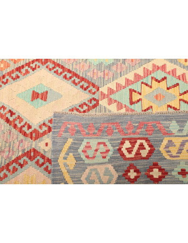 Rug Kilim Afghanistan 368x442 Grey-blue Turquoi