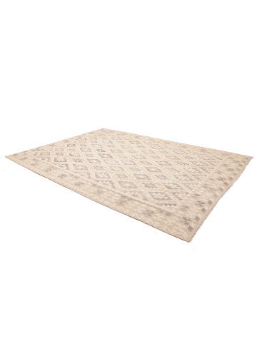 Tappeto Kilim Afghanistan 250x344 Beige Grigio