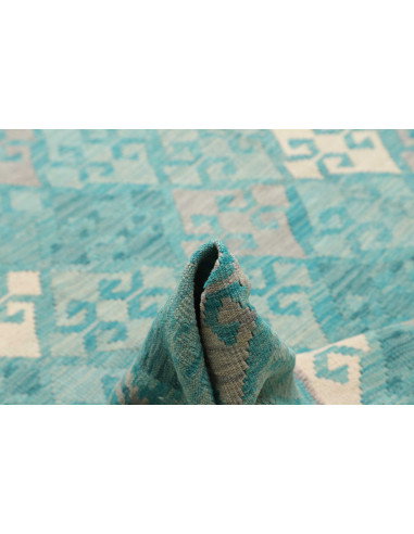 Tappeto Kilim Afghanistan 292x405 Turchese Azzu