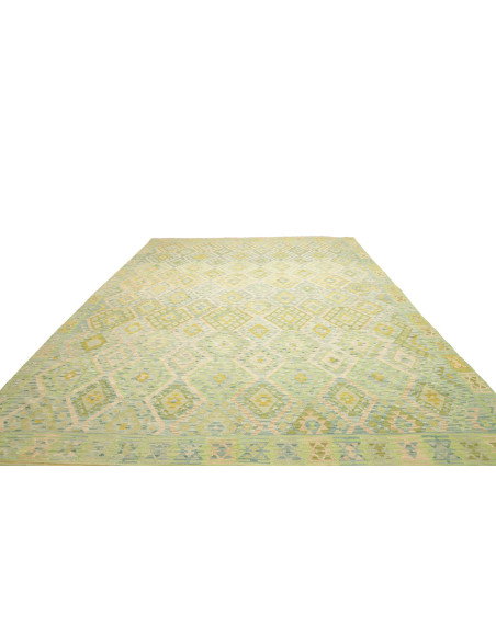 Tappeto Kilim Afghanistan 318x413 Verde Menta A