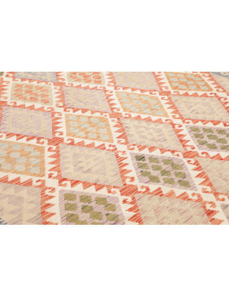 Tappeto Kilim Afghanistan 262x345 Blu Cielo Cre