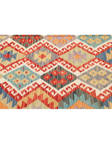 Rug Kilim Afghanistan 199x293 Brick Red Cream