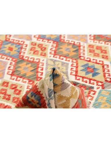 Rug Kilim Afghanistan 199x293 Brick Red Cream