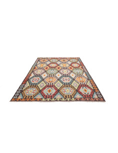 Tappeto Kilim Afghanistan 183x242 Marrone Scuro 2