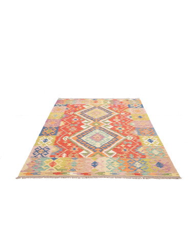 Rug Kilim Afghanistan 152x200 Terracotta Cobalt
