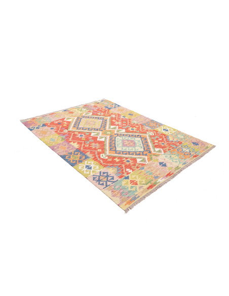 Tappeto Kilim Afghanistan 152x200 Terracotta Bl