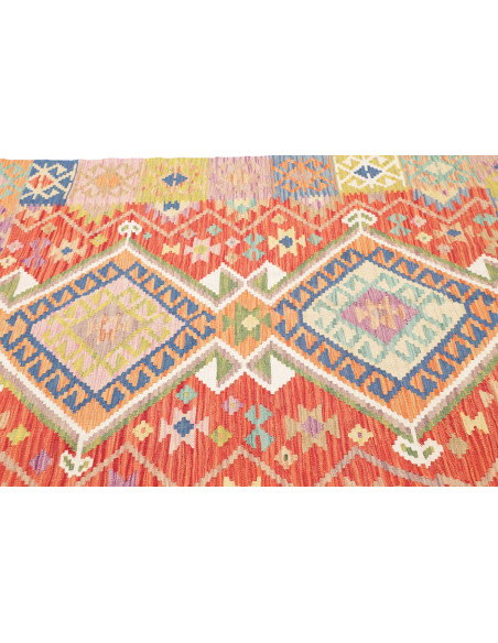 Rug Kilim Afghanistan 152x200 Terracotta Cobalt