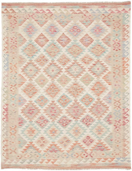 Tappeto Kilim Afghanistan 153x192 Crema Di Pesc