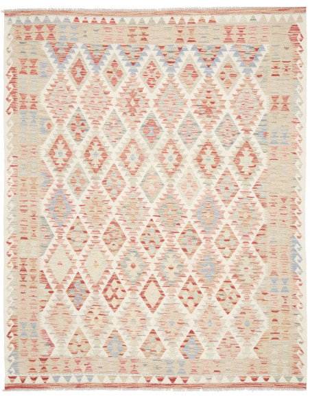 Tappeto Kilim Afghanistan 161x202 Bianco Crema