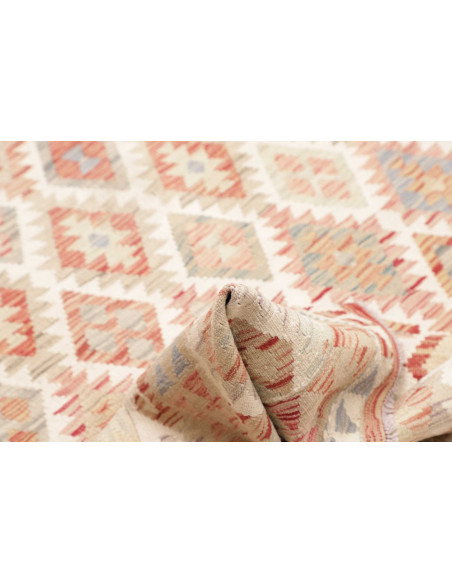 Tappeto Kilim Afghanistan 161x202 Bianco Crema