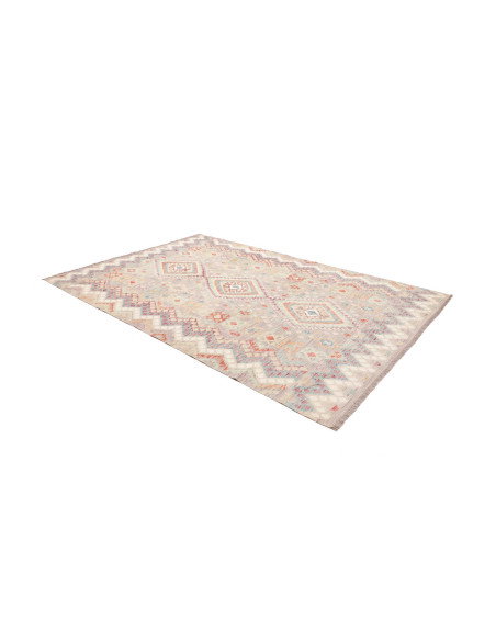 Tappeto Kilim Afghanistan 202x302 Grigio-beige