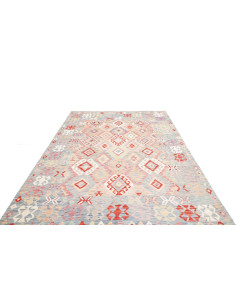 Rug Kilim Afghanistan 202x304 Light Blue Aquama 2