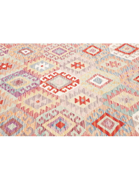 Tappeto Kilim Afghanistan 202x304 Azzurro Acqua