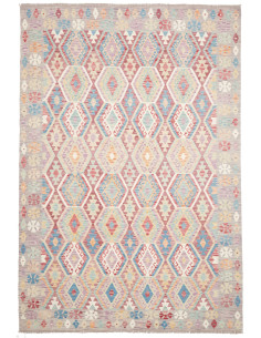 Rug Kilim Afghanistan 208x303 Grey-taupe Blue