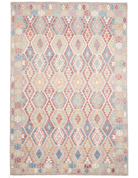 Tappeto Kilim Afghanistan 208x303 Grigio-talpa