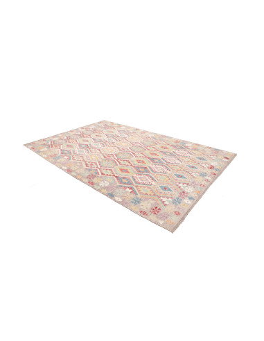 Tappeto Kilim Afghanistan 208x303 Grigio-talpa