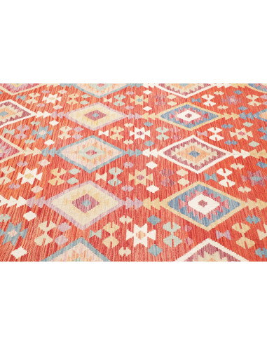 Rug Kilim Afghanistan 204x304 Terracotta Blue