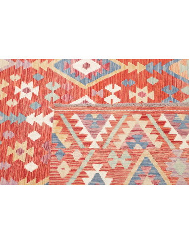 Rug Kilim Afghanistan 204x304 Terracotta Blue