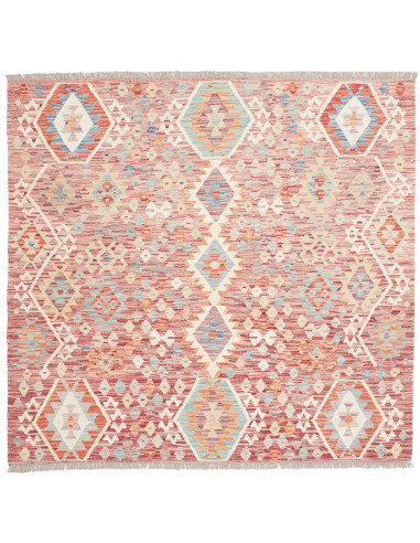 Tappeto Kilim Afghanistan 159x152 Rosso Terraco