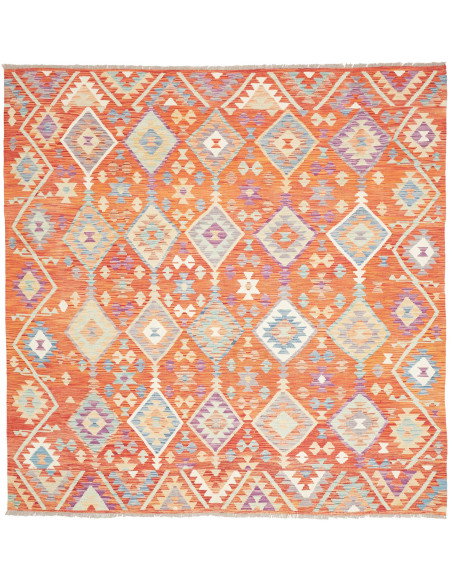 Tappeto Kilim Afghanistan 203x205 Terracotta Ar