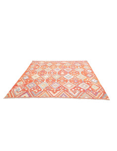 Rug Kilim Afghanistan 203x205 Terracotta Orange 2
