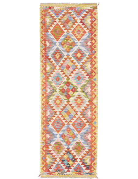 Rug Kilim Afghanistan 80x247 Orange Blue