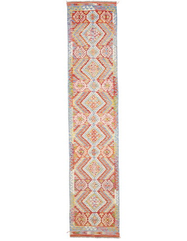 Rug Kilim Afghanistan 82x390 Terracotta Burnt R