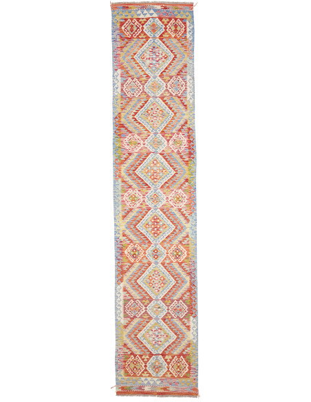 Tappeto Kilim Afghanistan 82x390 Terra Cotta Ro