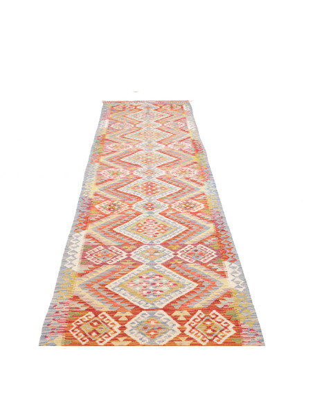 Tappeto Kilim Afghanistan 82x390 Terra Cotta Ro