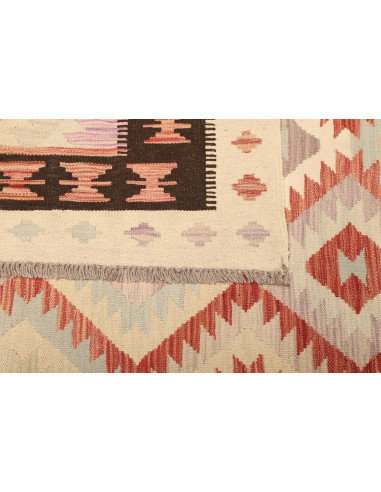 Tappeto Kilim Afghanistan 200x295 Crema Arancio