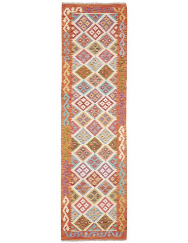 Tappeto Kilim Afghanistan 79x298 Arancio Terrac