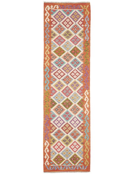 Tappeto Kilim Afghanistan 79x298 Arancio Terrac