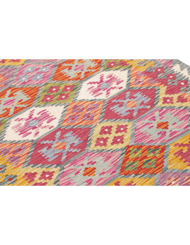 Rug Kilim Afghanistan 83x394 Pink Orange