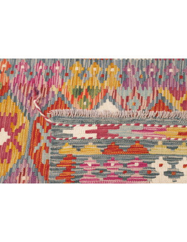 Rug Kilim Afghanistan 83x394 Pink Orange