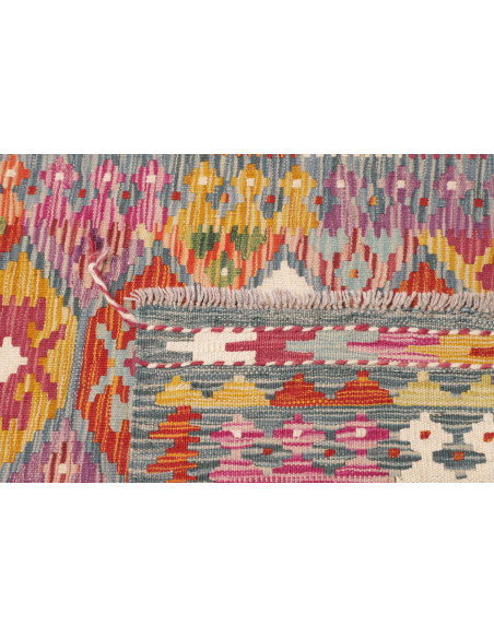 Rug Kilim Afghanistan 83x394 Pink Orange