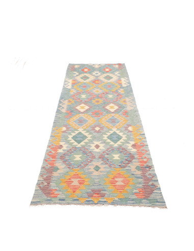 Tappeto Kilim Afghanistan 76x281 Blu Turchese B