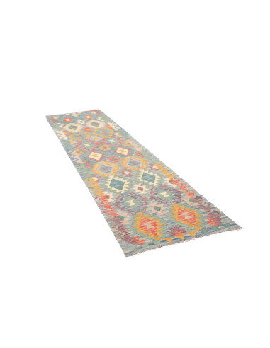 Rug Kilim Afghanistan 76x281 Turquoise Blue Bei