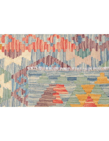 Tappeto Kilim Afghanistan 76x281 Blu Turchese B