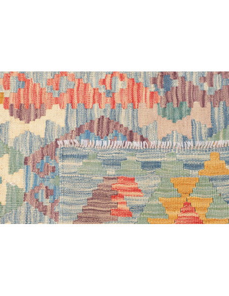 Rug Kilim Afghanistan 76x281 Turquoise Blue Bei